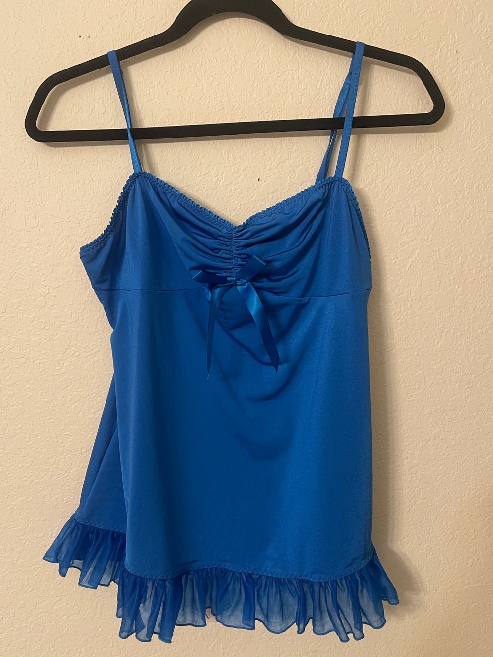 Y2K 2007 Victoriaās Secret Sexy Little Things Bow Ruffle Tank Top
